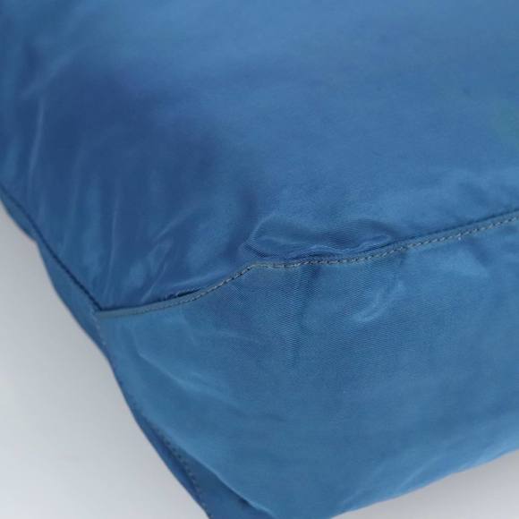 PRADA Tote Bag Nylon Blue Silver Auth 97436 - Picture 13 of 16